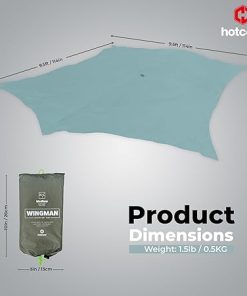 Rain Fly Camping Hammock Waterproof Tarp, Lightweight with 2000mm Waterproof Coating (Medium 9.5′ x 9.5′) 2
