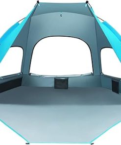 Wakauto 2198c Large Family Beach Tent with UPF 50 Sun Protection