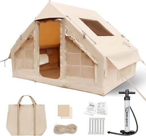 Inflatable Camping Tent for 4-6 People Easy Setup Luxury Glamping