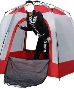 Hexagonal Double Deck Camping Tent for Travel Backpacking Outdoors 2