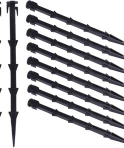10 Pack Plastic Tent Pegs for Camping and Garden Landscaping Tools
