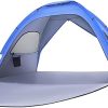 UPKOCH Folding Beach Tent UPF 50 Ventilation with Compact Storage 4