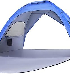 Toyvian Sun Shelter Tent 659c Double-Door Folding Tent 4 Ventilated Walls Uv Protection for Family Camping
