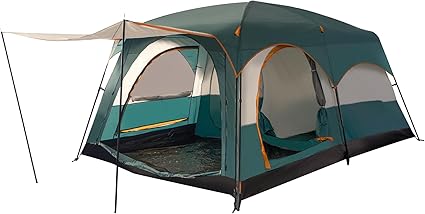 Large Family Cabin Tent for 8-10 People Waterproof 2000mm 2 Rooms Large Family Cabin Tent for 8-10 People Waterproof 2000mm 2 Rooms