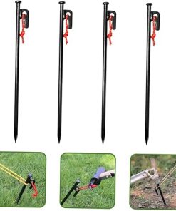 Heavy Duty 8 Pack Metal Tent Stakes for Camping and Outdoor Use 2