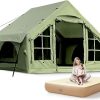 Inflatable Camping Tent with Air Mattress for 3-5 People – No Assembly