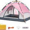 Tangkula 2-3 Person Pop Up Camping Tent with Rainfly and Mesh Windows 4