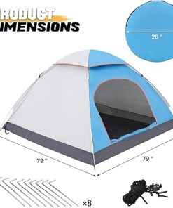 MoNiBloom 2 Person Waterproof Camping Tent with Skylight and Carry Bag 2