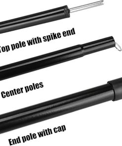 Tent Pole Support Frames Kit 2pc Set Aluminium Alloy Adjustable Bars 2