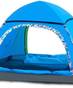 Quick Automatic Open Waterproof Tent for 3-4 Persons Sky Blue