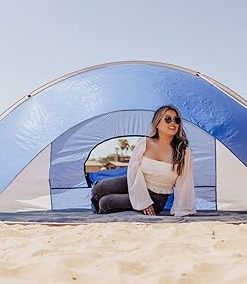 Boise State Broncos Manta Portable Beach Tent Pop Up Sun Shelter 2