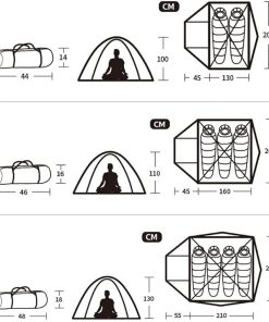 Lightweight Water-Resistant Camping Tent for 2 to 4 People 2