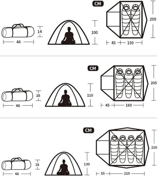 Lightweight Water-Resistant Camping Tent for 2 to 4 People - Image 2