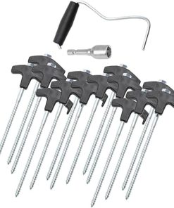 Heavy Duty Camping Tent Pegs Set for Canopy and Beach Use
