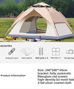 Double-Layer Waterproof Beach Tent for Camping and Fishing 2