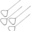 Heavy Duty Camping Tent Stakes 10 Pcs Spiral Screw Metal Pegs 4