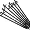 Heavy Duty Steel Tent Stakes 10 Inch Camping Anchors 8 Pack
