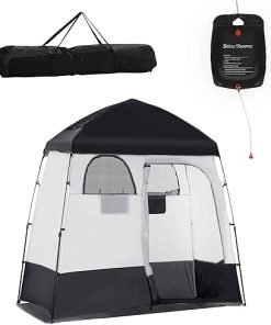 Camping Shower Tent Instant Setup Two Room Privacy Shelter 20L Bag