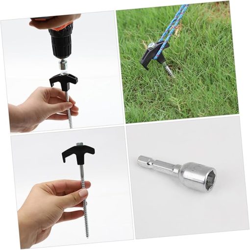VOSAREA Heavy Duty Camping Tent Stake Set for Easy Ground Use - Image 2
