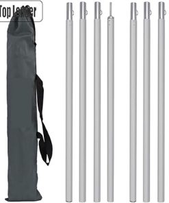 Tent Pole Support Frames Kit Adjustable 2 Meter Aluminum Alloy Rods 2