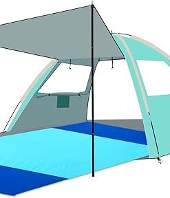 Gorich Beach Tent Canopy Easy Setup 3-6 Person UV Protection 10x9ft
