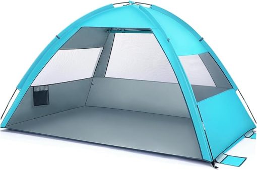 Large Folding Beach Tent Portable Sun Shade Shelter for Family Use