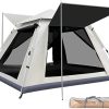 Portable Pyramid Camping Tent for 3-4 People with Canopy Easy Setup 4