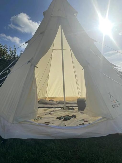 4-Season 9.85ft Bell Tent for Family Glamping and Camping Adventures