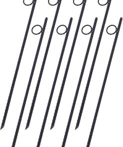 Durable 3/8″ x 18″ Steel Rebar Ground Stakes for Outdoor Stability