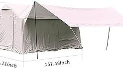 Inflatable Camping Tent Quick Setup Waterproof Fits 7-8 People Army Green 2