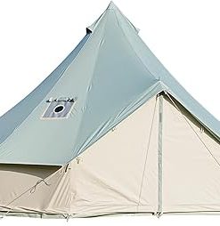 Canvas Bell Tent 4 Seasons Yurt with Stove Jack for Family Camping