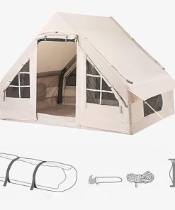 Inflatable Waterproof Tent for 4-6 People Easy Setup with Air Pump
