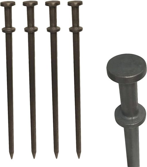 Heavy Duty Double Head Tent Stakes for Inflatables and Camping 10-Pack