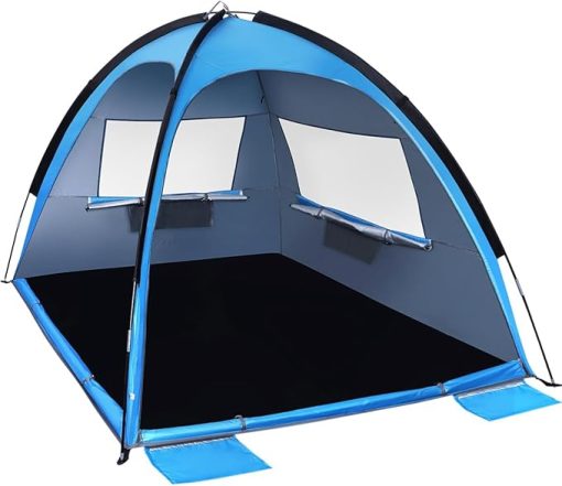 Lightweight Portable Beach Tent Easy Set Up Family Sun Shelter