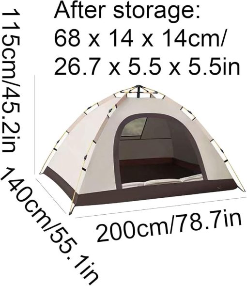 Portable Spring-Loaded Camping Tent for 1-2 Person Outdoor Use - Image 2