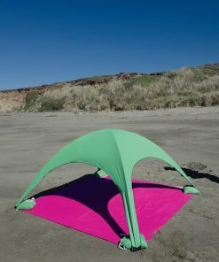 Portable Beach Shade Tent for Sun Protection and Relaxation Towels 2