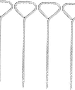 Durable Galvanized Steel Tent Stakes 4pcs for Camping and Events