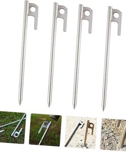 Kisangel Camping Tent Stakes Heavy Duty Stainless Steel Ground Pegs 2