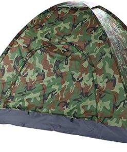 Camouflage Camping Dome Tent for 3-4 Persons Waterproof Backpacking 2