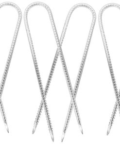 VICASKY 6pcs Metal Landscape Stakes U-Shaped Tent Pegs for Camping