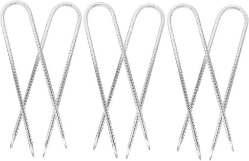 VICASKY 6pcs Metal Landscape Stakes U-Shaped Tent Pegs for Camping