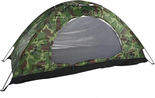 Camouflage 1 Person Dome Tent Portable UV Protection Waterproof