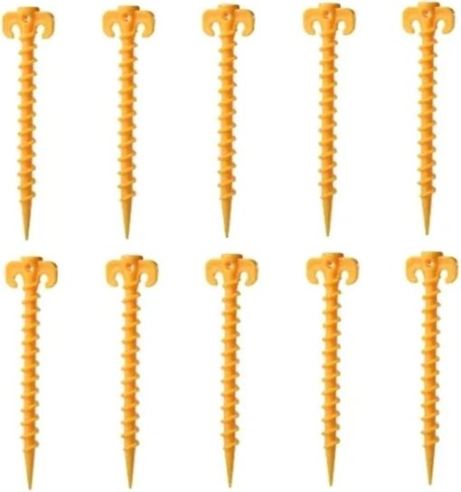 Heavy Duty Spiral Plastic Tent Nails for Outdoor Camping 20cm