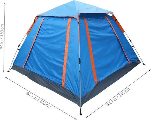 Large 5 Person Portable Camping Tent Oxford Fabric Weatherproof Outdoor - Image 2