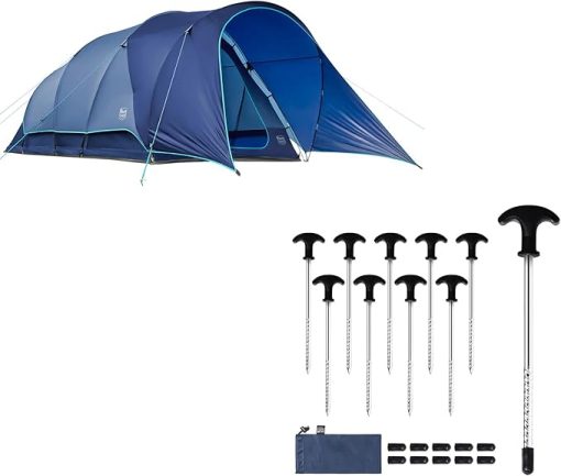 Timber Ridge 8 Person Camping Tent with 10 Tent Stakes Pack