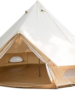 Cotton Canvas Tent with Stove Jack for 4 Season Family Glamping