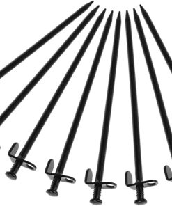 KESYOO 8pcs Metal Camping Tent Stakes and Ground Anchors for Lawn