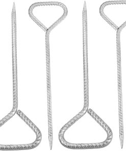 Heavy Duty Steel Tent Pegs 4 Pack Zinc Plated for Camping and Events