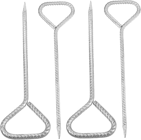Heavy Duty Steel Tent Pegs 4 Pack Zinc Plated for Camping and Events Heavy Duty Steel Tent Pegs 4 Pack Zinc Plated for Camping and Events