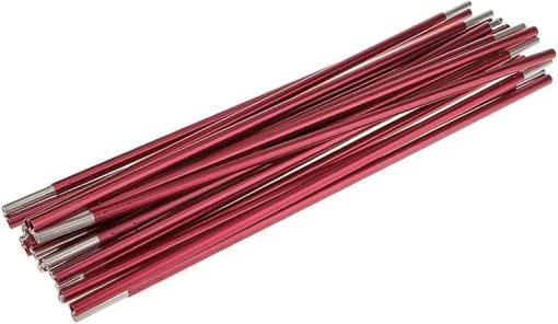 Backpacking Tent Poles 95mm 408cm Dark Red Travel Camping Gear
